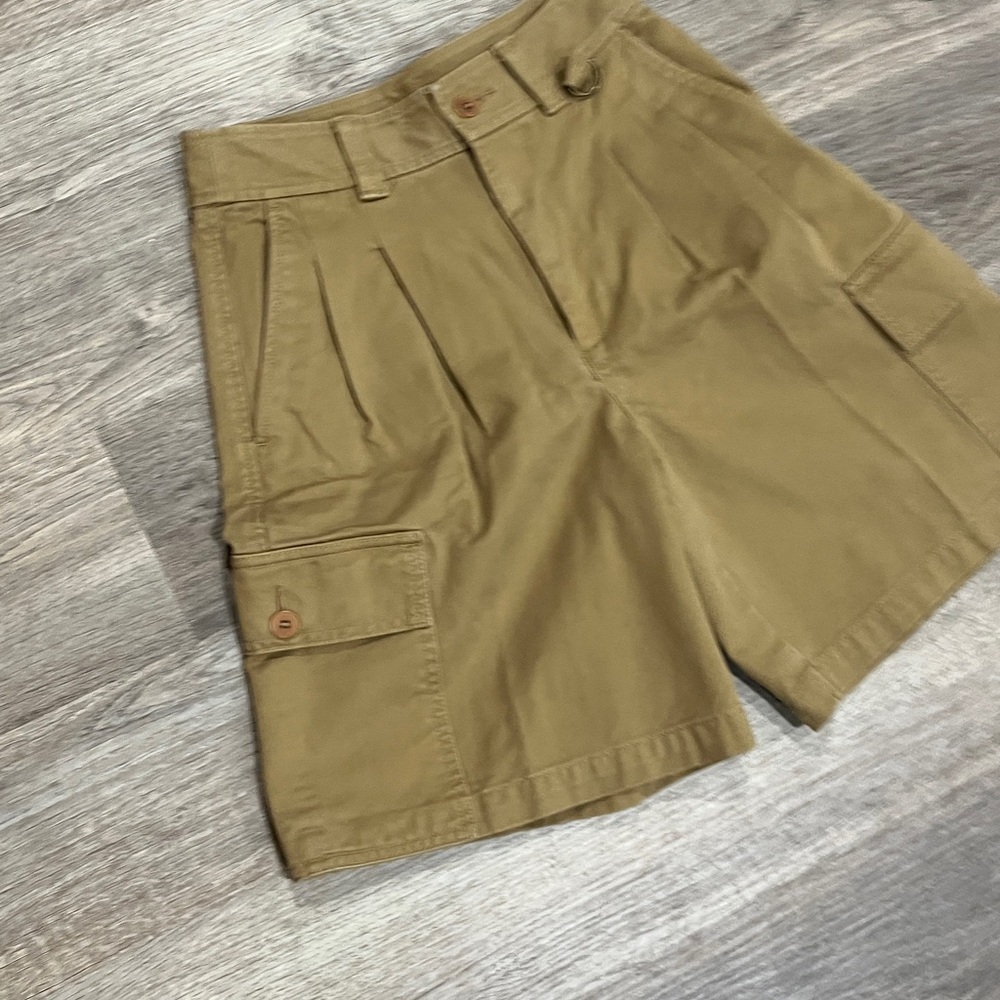 Madewell Dark Khaki Chino Women’s Cargo Shorts Size 00 New With Tags - Picture 4 of 8